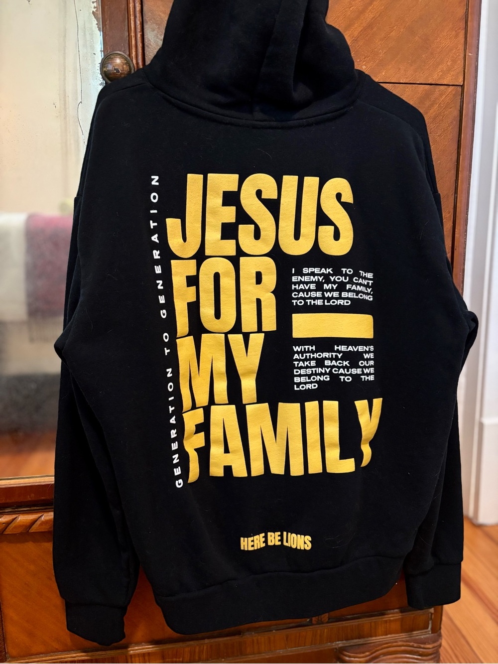 “Jesus for my Family” Here Be Lions Hoodie